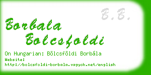 borbala bolcsfoldi business card